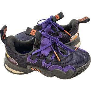 Adidas  Trae Young 1 Black Purple Orange Kids Size 5.5